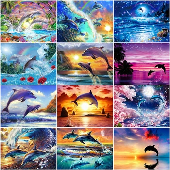 AZQSD DIY Oil Painting By Numbers Animal Acrylic Paint Canvas Painting Kits Coloring By Numbers Dolphin Unframe Gome Decoration
AZQSD DIY Oil Painting By Numbers Animal Acrylic Paint Canvas Painting Kits Coloring By Numbers Dolphin Unframe Gome Decoration