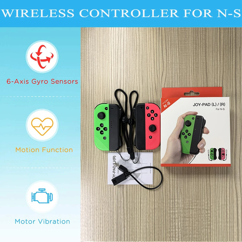 For Nintend Switch Wireless Controller Joycon Control Support For Bluetooth & Vibration &six Gyro Joystick Replacement Accessory
For Nintend Switch Wireless Controller Joycon Control Support For Bluetooth & Vibration &six Gyro Joystick Replacement Accessory