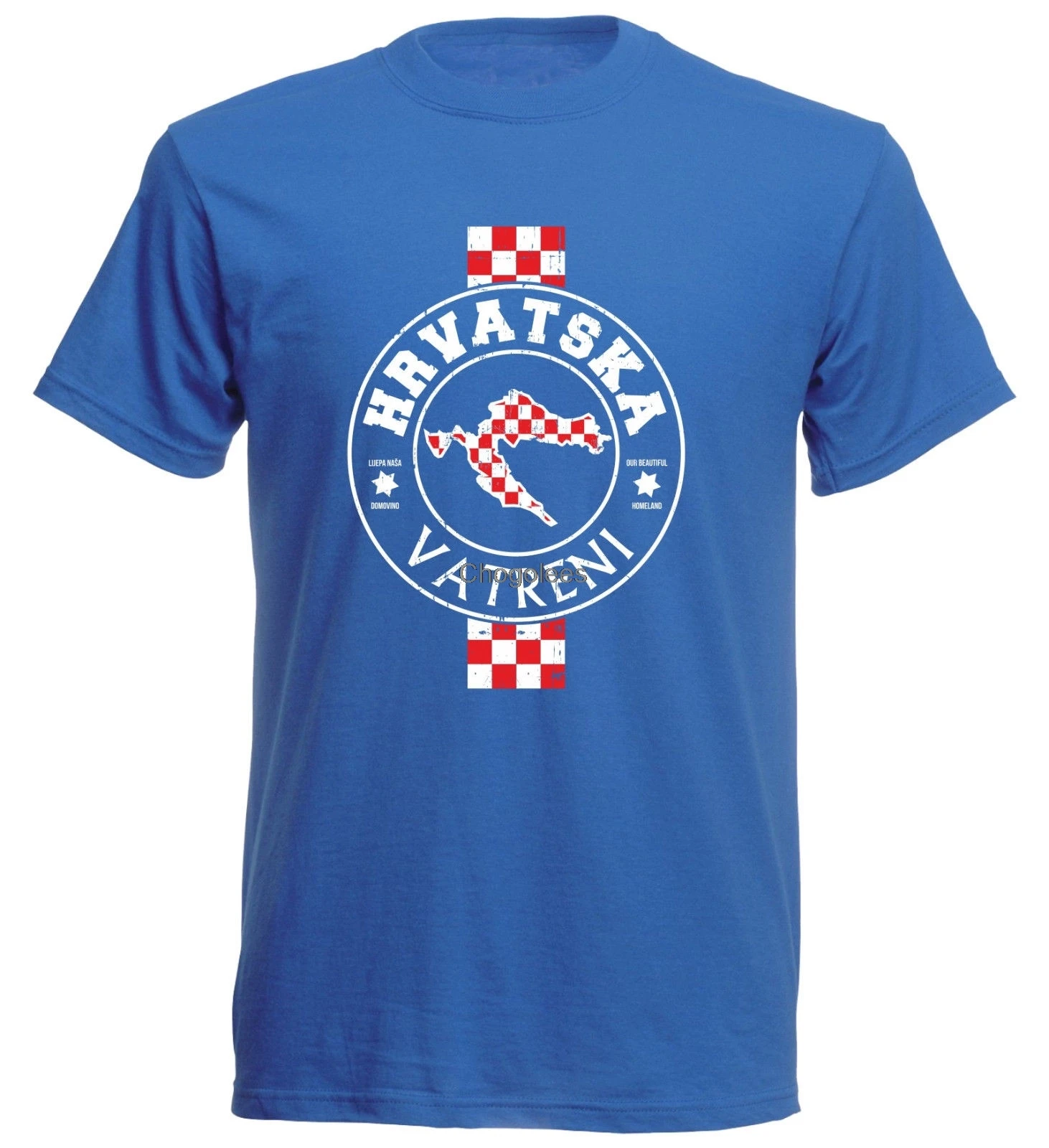Хорватская Повседневная мужская футболка Hrvatska размеры от S до 3XL | Мужская одежда