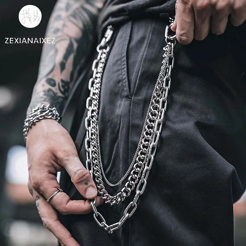 South Korea's Ins high Street multi-layer chain black chain hip hop men and women waist chain neutral waist chain
South Korea's Ins high Street multi-layer chain black chain hip hop men and women waist chain neutral waist chain