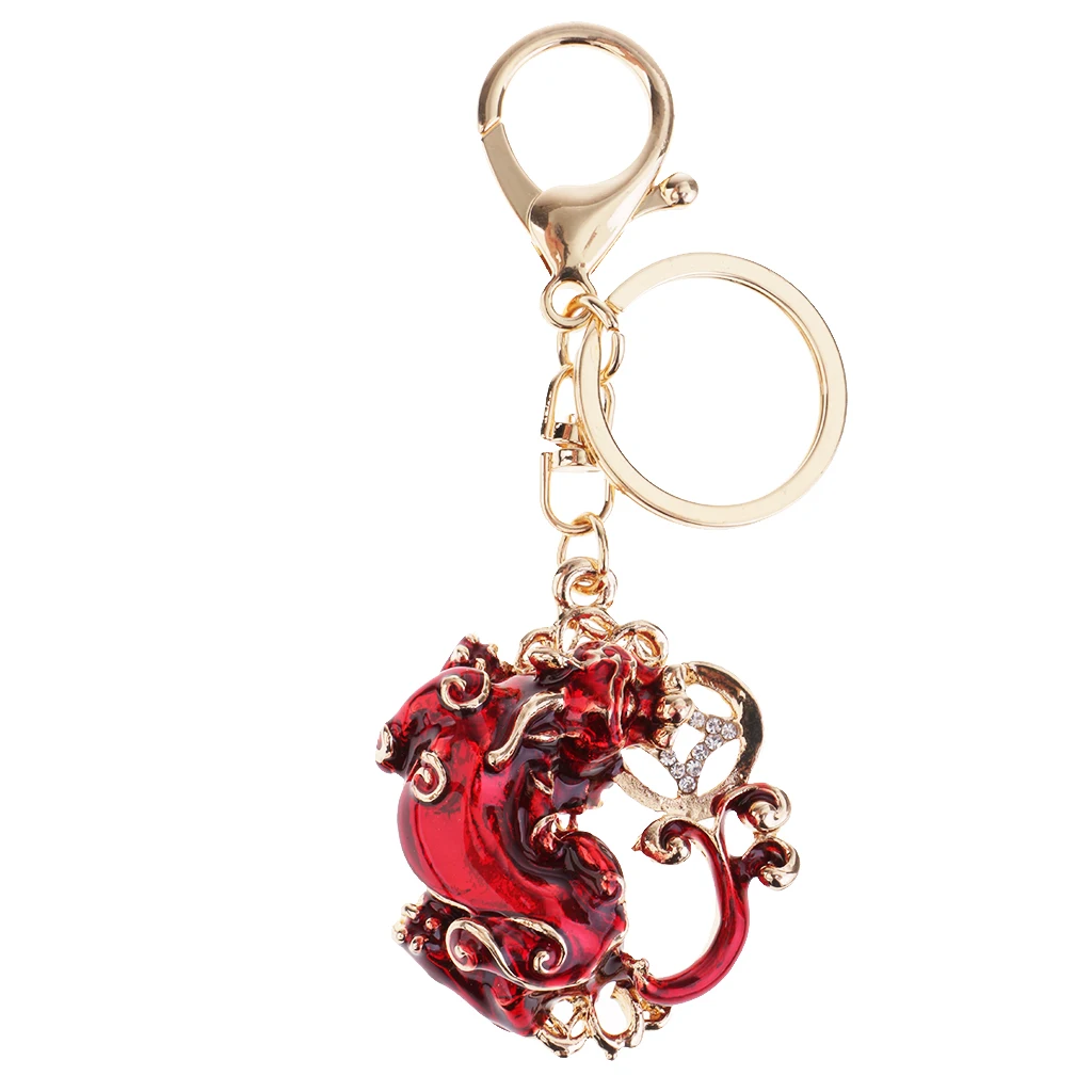 Feng Shui Pi Xiu Metal Keychains Key Ring Bring Wealth Success Lucky Gift #4 Feng Shui Pi Xiu Metal Keychains Key Ring Bring Wealth Success Lucky Gift #4