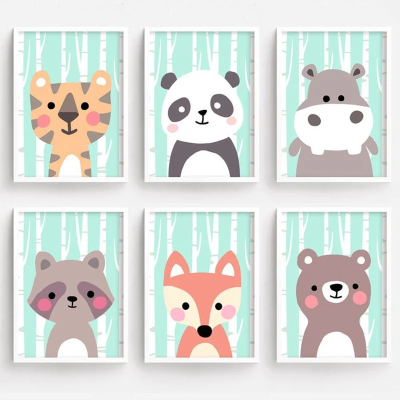 Bear Panda Raccoon Fox Hippo Tiger Nordic Posters And Prints Nursery Wall Art Canvas Painting Wall Pictures Baby Kids Room Decor
Bear Panda Raccoon Fox Hippo Tiger Nordic Posters And Prints Nursery Wall Art Canvas Painting Wall Pictures Baby Kids Room Decor