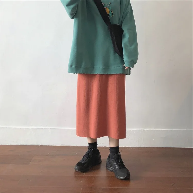 19 Autumn/M/Green/Gray/black/Orange Red Versatile Retro Solid Color Knitted Skirt A- Line Medium-length Dress Women's
19 Autumn/M/Green/Gray/black/Orange Red Versatile Retro Solid Color Knitted Skirt A- Line Medium-length Dress Women's