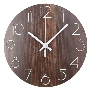 Vintage Wall Clock Arabic Numeral Design Rustic Country Tuscan Style Wooden Clocks Decor Round Wall Clock Relogio De Parede 
Vintage Wall Clock Arabic Numeral Design Rustic Country Tuscan Style Wooden Clocks Decor Round Wall Clock Relogio De Parede
