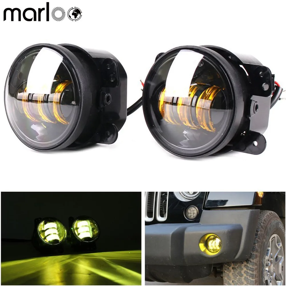Amber Jeep fog light
