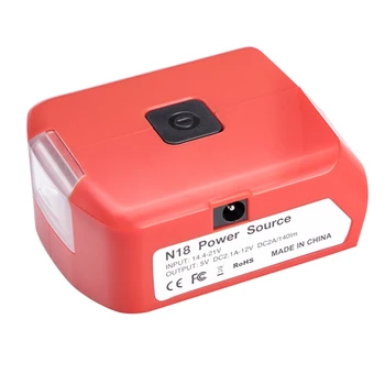 Durable 14.4/18v Battery Dual USB Ports Output 5V 2.1A/12V 2A Adapter with 3W LED Light
Durable 14.4/18v Battery Dual USB Ports Output 5V 2.1A/12V 2A Adapter with 3W LED Light