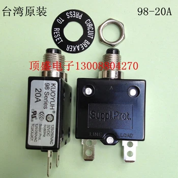 1Pcs KUOYUH 98 Series 20A 125/250vac 32vdc 50/60hz Circuit Breaker Overload Switch Over Current Protector
1Pcs KUOYUH 98 Series 20A 125/250vac 32vdc 50/60hz Circuit Breaker Overload Switch Over Current Protector