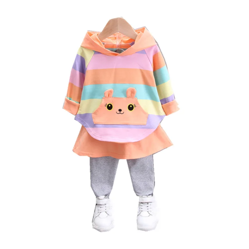 Spring Autumn Children Lovely Fashion Clothes Baby Girls Cartoon Striped Hoodies Culottes 2Pcs/sets Kids Infant Casual Tracksuit
Spring Autumn Children Lovely Fashion Clothes Baby Girls Cartoon Striped Hoodies Culottes 2Pcs/sets Kids Infant Casual Tracksuit