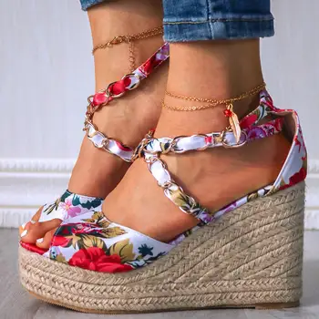 GIGIFOX 9 Colors Summer Sandals Women Print Platform Wedge High Heels Shoes
GIGIFOX 9 Colors Summer Sandals Women Print Platform Wedge High Heels Shoes