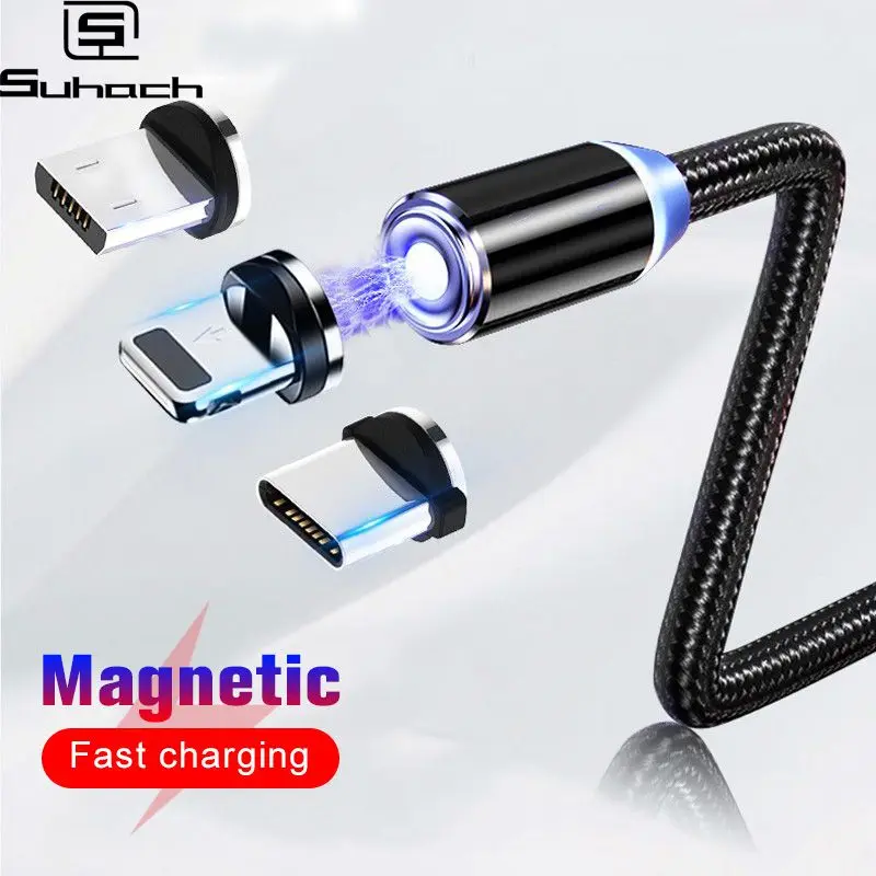Suhach 3in1 360 Degree Rotate Magnetic USB Cable Charging for Apple Micro USB Type C LED Magnetic Wire for iPhone Xiaomi Samsung
Suhach 3in1 360 Degree Rotate Magnetic USB Cable Charging for Apple Micro USB Type C LED Magnetic Wire for iPhone Xiaomi Samsung