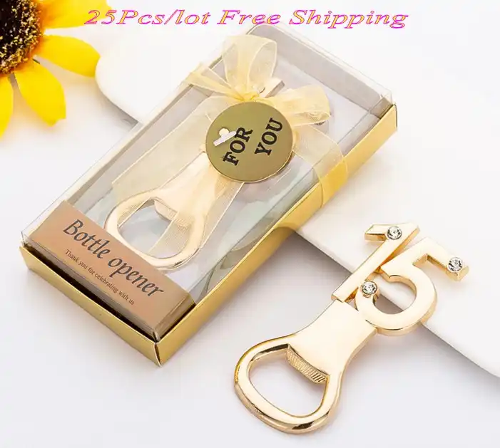 wedding celebration favors for guests of 15 design bottle opener