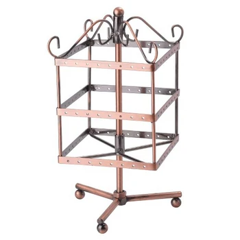 Showcase Exquisite Organizer 3 Tiers 96 Holes Necklace Tower Square Jewelry Stand Hanger Iron Rotating Swing Earring Display
Showcase Exquisite Organizer 3 Tiers 96 Holes Necklace Tower Square Jewelry Stand Hanger Iron Rotating Swing Earring Display