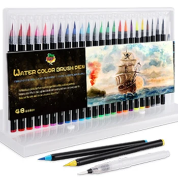 Watercolor Brush Pen Set Colors Paint Calligraphy Colored Artist Fabricolor Lettering Soft Calligraphy Water Color Brush pen 
Watercolor Brush Pen Set Colors Paint Calligraphy Colored Artist Fabricolor Lettering Soft Calligraphy Water Color Brush pen