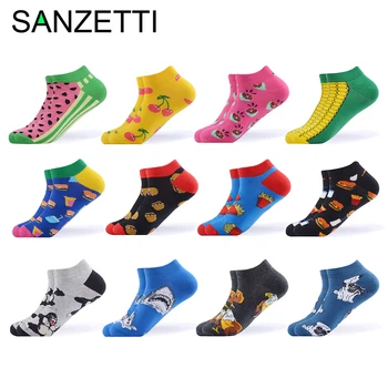 SANZETTI 12 Pairs/Lot 2020 Ankle Socks Women Summer Fashion Low Cut Colorful Fruit Animal Design Cool Cotton Boat Short Socks
SANZETTI 12 Pairs/Lot 2020 Ankle Socks Women Summer Fashion Low Cut Colorful Fruit Animal Design Cool Cotton Boat Short Socks