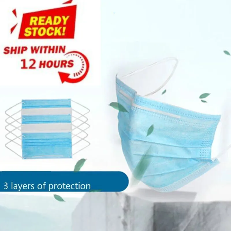 50/100/200pcs 3 Layer Non-woven Dust Face Mask Thickened Disposable Mouth Mask Safety Mask
50/100/200pcs 3 Layer Non-woven Dust Face Mask Thickened Disposable Mouth Mask Safety Mask