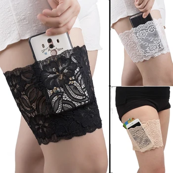 1pc Women Anti Chafing Floral Lace Thigh Bands Ladys Sexy Slim Leg Warmers Cuffs Phone Pocket Card Cell Anti-slip Thigh Pocket
1pc Women Anti Chafing Floral Lace Thigh Bands Ladys Sexy Slim Leg Warmers Cuffs Phone Pocket Card Cell Anti-slip Thigh Pocket