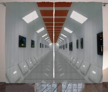 Futuristic Window Curtains Space Station UFO Futuristic Hallway with High Technology Laboratory Photo Artwork Living Room Decor
Futuristic Window Curtains Space Station UFO Futuristic Hallway with High Technology Laboratory Photo Artwork Living Room Decor