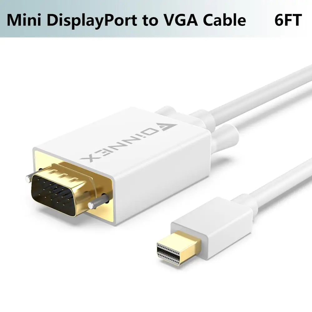 FOINNEX Mini DisplayPort/Thunderbolt to VGA Cable 6FT,Microsoft Surface Pro 6 5 4 3 Video Display Adapter Cord
FOINNEX Mini DisplayPort/Thunderbolt to VGA Cable 6FT,Microsoft Surface Pro 6 5 4 3 Video Display Adapter Cord
