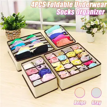 4Pcs Non-woven Storage Box clothes Organizer Foldable Home Storage Wardrobe Drawer Organizer Divider Closet For Underwear Bra
4Pcs Non-woven Storage Box clothes Organizer Foldable Home Storage Wardrobe Drawer Organizer Divider Closet For Underwear Bra
