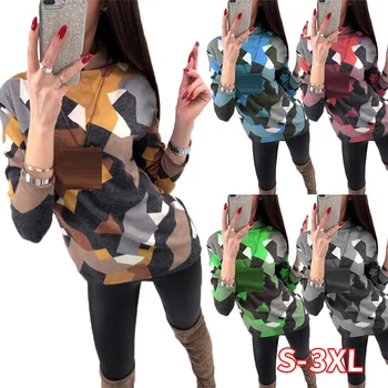 2020 Spring New Women's High-neck Chaotic Printed Long-sleeved Casual Color Block Shirt Round Neck Blouses
2020 Spring New Women's High-neck Chaotic Printed Long-sleeved Casual Color Block Shirt Round Neck Blouses