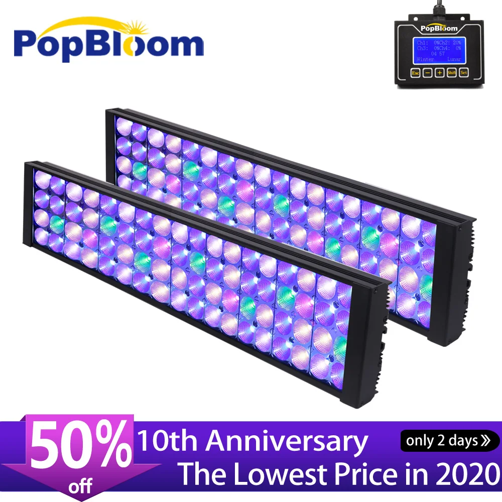 2PCS PopBloom Led Aquarium Lighting Full Spectrum for 120cm Freshwater Plant Fish Tank Light Smart Controller Dimmable FI4BP2
2PCS PopBloom Led Aquarium Lighting Full Spectrum for 120cm Freshwater Plant Fish Tank Light Smart Controller Dimmable FI4BP2