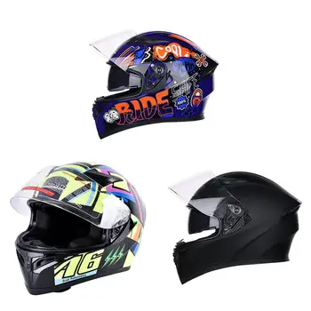 Motorcycle Full Face Helmet Double Lens Racing Motocross Off Road Safety Helmet Cycling Riding Head Protective Cap For Men Women
Motorcycle Full Face Helmet Double Lens Racing Motocross Off Road Safety Helmet Cycling Riding Head Protective Cap For Men Women