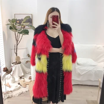 Womens Match Colors Real Fox Fur Furry Coats Parkas Overcoats Long Lapel Collar Warm Winter Fashion Luxury New 2Color
Womens Match Colors Real Fox Fur Furry Coats Parkas Overcoats Long Lapel Collar Warm Winter Fashion Luxury New 2Color