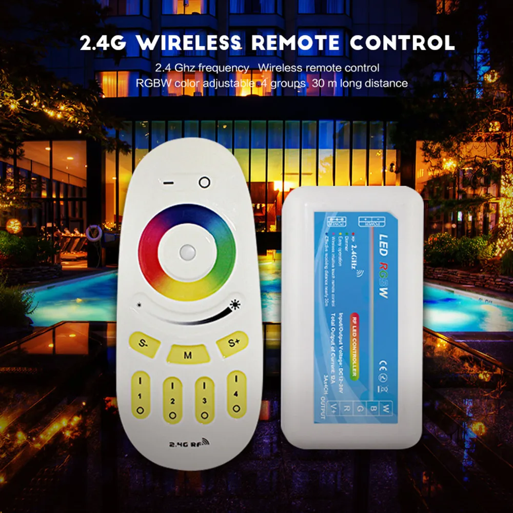 Sync Group RGBW LED Controller Dimmer DC12V 24V 24A Wireless Touch Pannel 2.4G RF Remote Ccontroller for RGBW LED Strip Lights
Sync Group RGBW LED Controller Dimmer DC12V 24V 24A Wireless Touch Pannel 2.4G RF Remote Ccontroller for RGBW LED Strip Lights