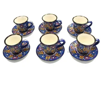 12 PCs 6 Cup 6 Plate Turkish Tile Coffee Set Handmade Traditional Kutahya Has Ceramic Ottoman Anatolian Turkish Coffee cup
12 PCs 6 Cup 6 Plate Turkish Tile Coffee Set Handmade Traditional Kutahya Has Ceramic Ottoman Anatolian Turkish Coffee cup