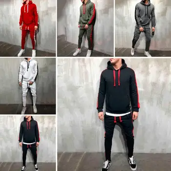 2Pcs Men Casual Color Block Hoodie Sweatshirt Drawstring Pants Sports Tracksuit leisure sweatshirt suit
2Pcs Men Casual Color Block Hoodie Sweatshirt Drawstring Pants Sports Tracksuit leisure sweatshirt suit