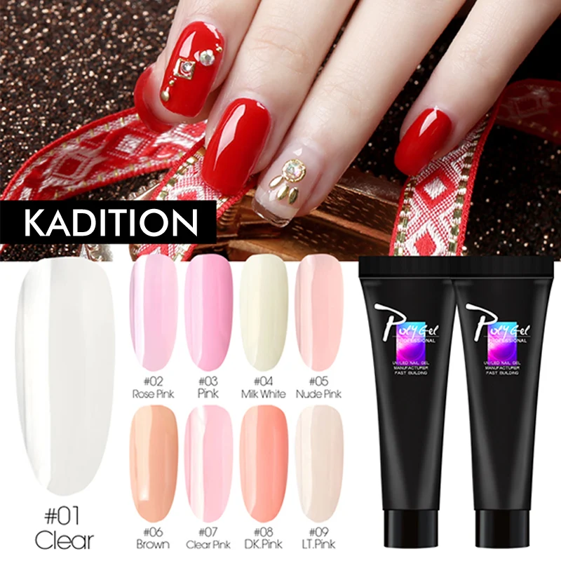 KADITION 11g New Poly Gel Nails Quick Builder Extension Nail Gel Polish Enhancement Camouflage Fake Nails LED UV Polygel Varnish
KADITION 11g New Poly Gel Nails Quick Builder Extension Nail Gel Polish Enhancement Camouflage Fake Nails LED UV Polygel Varnish