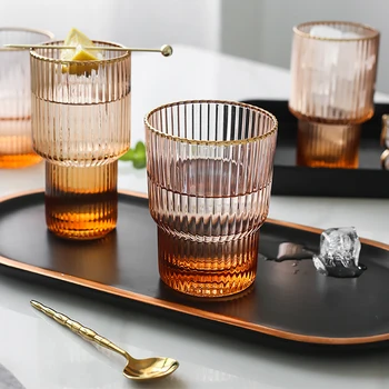 Vertical Texture Cocktail Glass Breakfast Cake Cup Classic Style Creative Coffee Milk Tea Dessert Mugs Champagne Water Glasses 
Vertical Texture Cocktail Glass Breakfast Cake Cup Classic Style Creative Coffee Milk Tea Dessert Mugs Champagne Water Glasses
