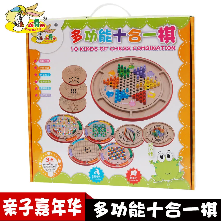 Early Childhood Educational Toy Game Intelligence Children Baby Multi-functional 10-in-1 Checkers Five-in-a-row Aeroplane Chess
Early Childhood Educational Toy Game Intelligence Children Baby Multi-functional 10-in-1 Checkers Five-in-a-row Aeroplane Chess