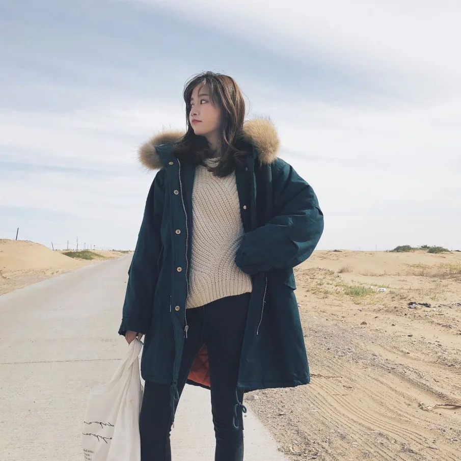Photo Shoot Main Push CHIC Dark Green Mid-length Hooded Raccoon Dog Large Fur Collar Drawstring Waist Hugging Workwear Cotton Co
Photo Shoot Main Push CHIC Dark Green Mid-length Hooded Raccoon Dog Large Fur Collar Drawstring Waist Hugging Workwear Cotton Co
