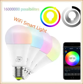 2020 New 7W RGB Remote LED WiFi Smart Light Bulb Compatible With Alexa&Google Assistant VV1 Dimmable Light Cool Wake-Up Lights
2020 New 7W RGB Remote LED WiFi Smart Light Bulb Compatible With Alexa&Google Assistant VV1 Dimmable Light Cool Wake-Up Lights