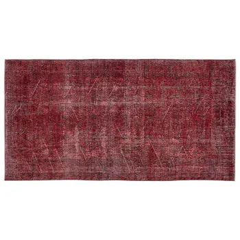 Handmade Red Vintage Overdyed Turkish Area Rug 167x308 Cm-5'6''X10'1'' 
Handmade Red Vintage Overdyed Turkish Area Rug 167x308 Cm-5'6''X10'1''