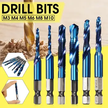 HSS 6Pcs Drill Bits 1/4'' Hex Shank Metric Thread Tap High Speed Steel Screw Tap Drill Bits Spiral Trapezoidal Tap Power Access
HSS 6Pcs Drill Bits 1/4'' Hex Shank Metric Thread Tap High Speed Steel Screw Tap Drill Bits Spiral Trapezoidal Tap Power Access