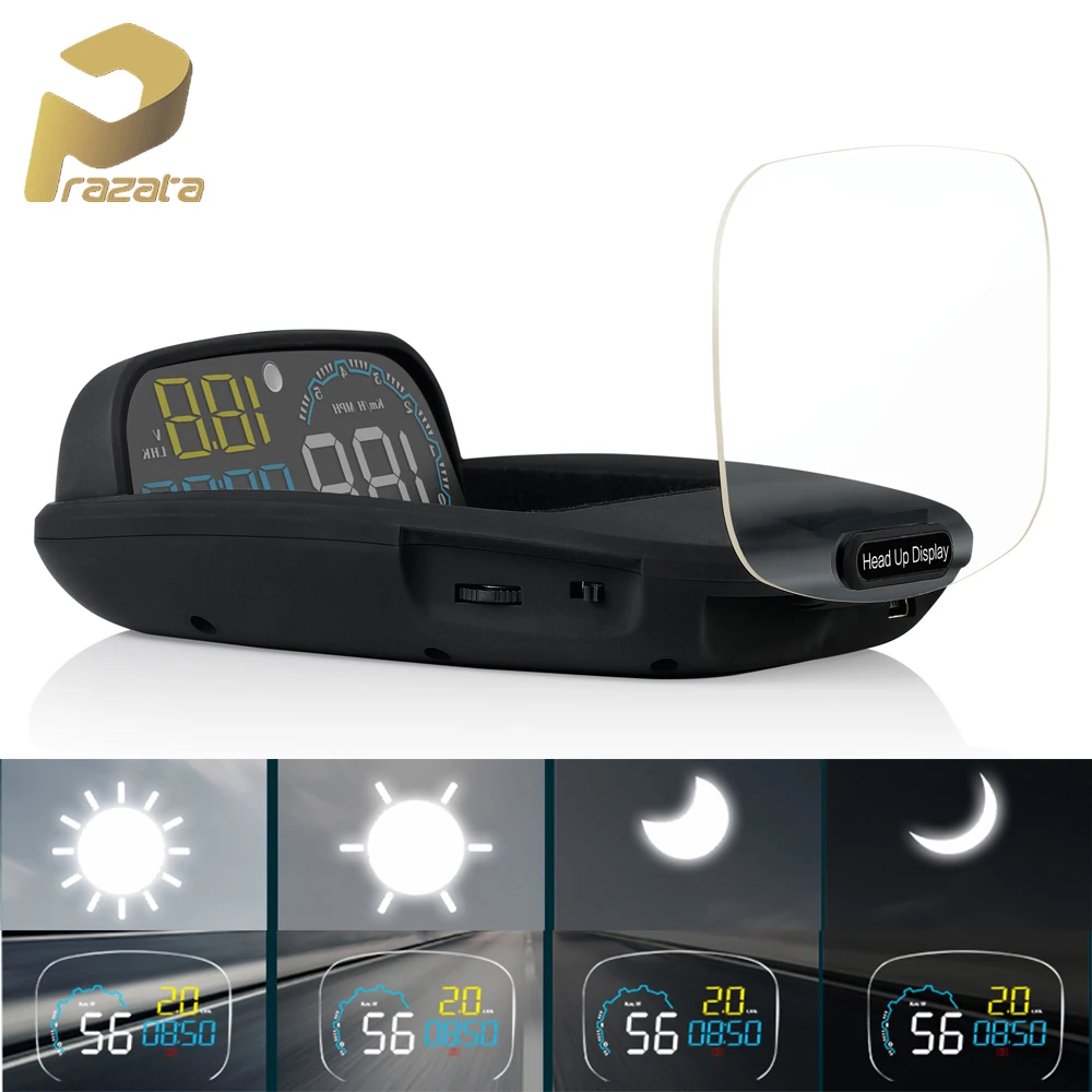 Prazata Hud OBD2 II Car Head Up Display C600 automobile On-board Computer Auto Car Digital Speedometer OBD 2 Projector Driving
Prazata Hud OBD2 II Car Head Up Display C600 automobile On-board Computer Auto Car Digital Speedometer OBD 2 Projector Driving