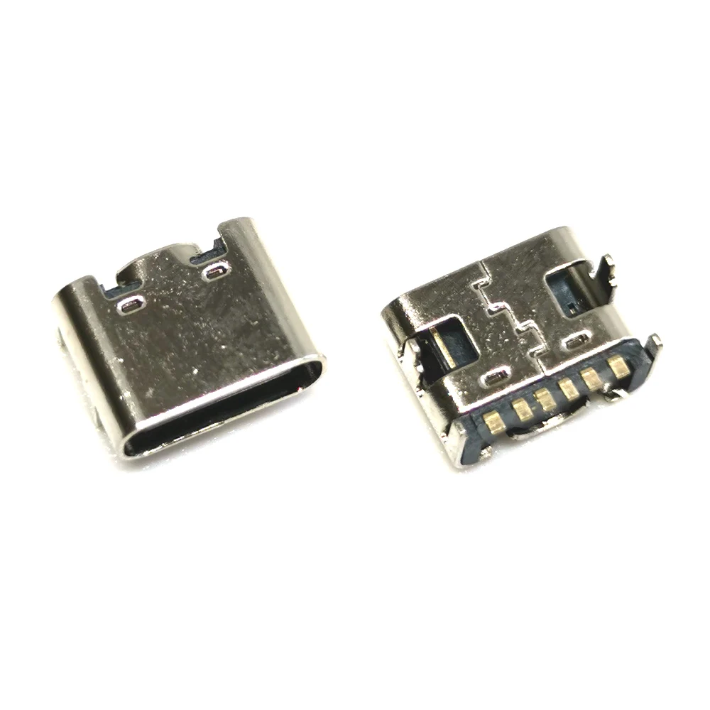 

1-5 Pcs Type C 6 Pin USB SMT Socket Connector USB 3.1 Type-C Female Placement SMD DIP For PCB Design DIY High Current Charging