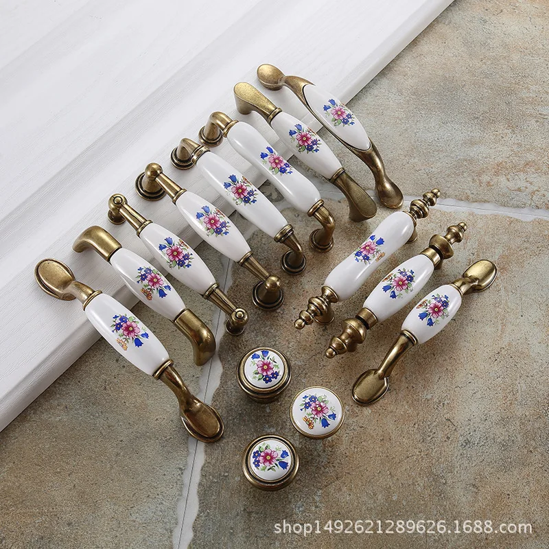 Ceramic Handle Pastoral Style Single Bore European Style Vintage Cabinet Handle American-Style Drawer Wardrobe Sub-Handle Small
Ceramic Handle Pastoral Style Single Bore European Style Vintage Cabinet Handle American-Style Drawer Wardrobe Sub-Handle Small
