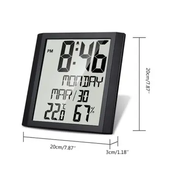 Digital Day Clock Extra Large Indoor Thermometer Hygrometer Calendar Desk & Hang F1CA
Digital Day Clock Extra Large Indoor Thermometer Hygrometer Calendar Desk & Hang F1CA