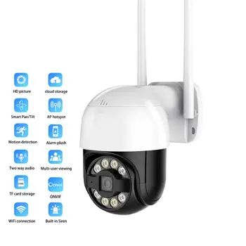 2MP 1080P H.265 WiFi Wireless PTZ IP Camera AI Human Auto Tracking Motion Detection IP66 CCTV Outdoor Night Vision IR 30M
2MP 1080P H.265 WiFi Wireless PTZ IP Camera AI Human Auto Tracking Motion Detection IP66 CCTV Outdoor Night Vision IR 30M