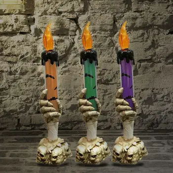 Skull Candlestick Skeleton Candle LED Candle Light Creative Horrible 3-Heads Plastic Haunted House 2019 Halloween Wall
Skull Candlestick Skeleton Candle LED Candle Light Creative Horrible 3-Heads Plastic Haunted House 2019 Halloween Wall