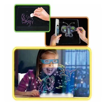 Glow Pad 3D Magic LED Light Drawing Board Reuse Erasable Sketch Tablet Kids Intellectual Learn Writing Board Clipboard Gift Toy
Glow Pad 3D Magic LED Light Drawing Board Reuse Erasable Sketch Tablet Kids Intellectual Learn Writing Board Clipboard Gift Toy