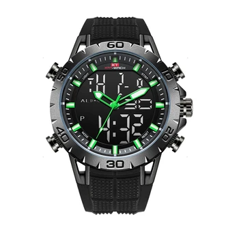 

Japan movement cosc Large dial diameter 51mm Waterproof LED Digital Sport Luminous Chronograph silicone man Watch