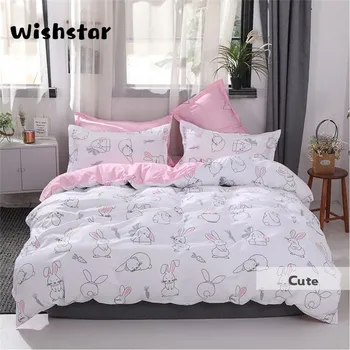 Cartoon Rabbit Cute Queen Bedding Set White Pink Printed Bed Linen Bed Cover For Sheet Pillowcase Children Girl Double Bed Quilt
Cartoon Rabbit Cute Queen Bedding Set White Pink Printed Bed Linen Bed Cover For Sheet Pillowcase Children Girl Double Bed Quilt