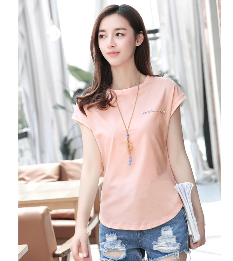 Soft Slim tshirt women Summer Short Sleeve Tops Blue Black Purple female T Shirt Large Size Casual T-shirt Pink Tops S-3XL H76ca906b3e1e4e1fa00f4e4b556f535aY - Soft Slim tshirt women Summer Short Sleeve Tops Blue Black Purple female T Shirt Large Size Casual T-shirt Pink Tops S-3XL