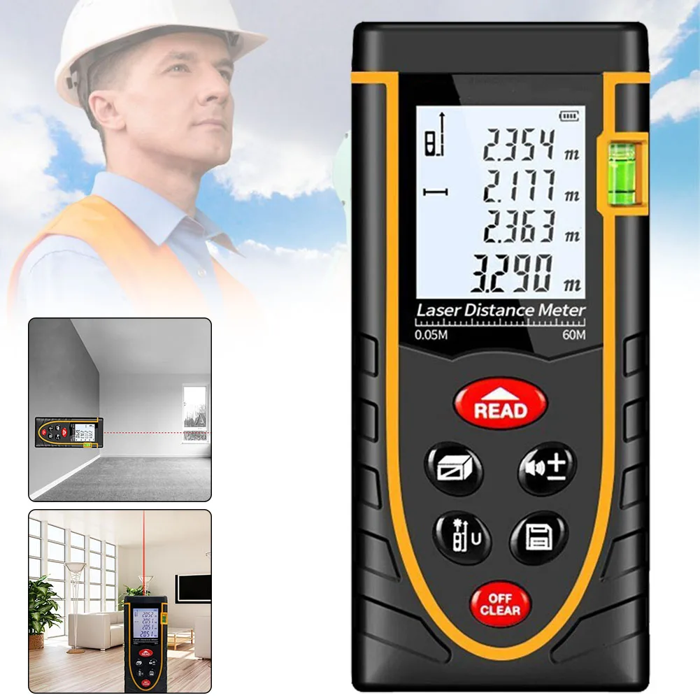 40M Portable Laser Rangefinder Digital Measuring Tool With Bubble Level LCD Backlight IP54 Protection Level Digital Rangefinder
40M Portable Laser Rangefinder Digital Measuring Tool With Bubble Level LCD Backlight IP54 Protection Level Digital Rangefinder