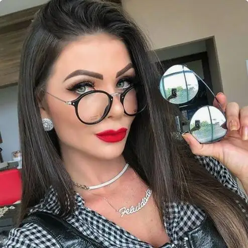 Заушники для очков круглые очки женские прозрачные оправы 2019 ретро оптические