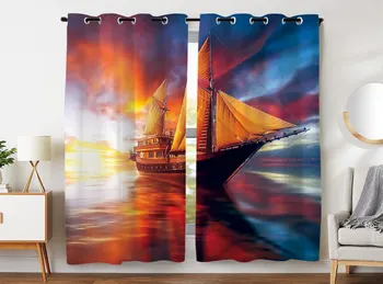 HommomH blackout curtains (2 pages) bedroom quality fabric curtain sunset sea sail
HommomH blackout curtains (2 pages) bedroom quality fabric curtain sunset sea sail